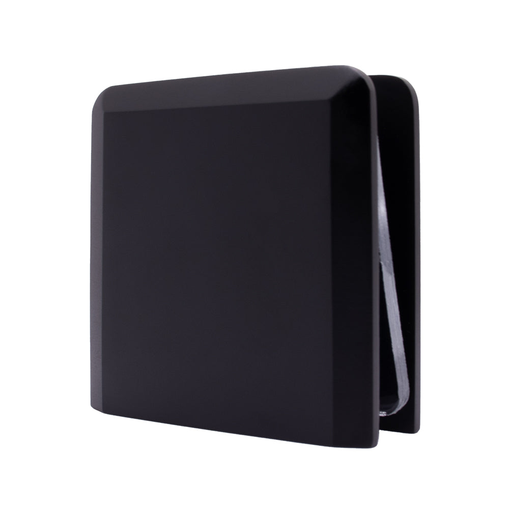 8020 - Fixed Panel U-Glass Clamp (Hole-in-Glass), Beveled Edge
