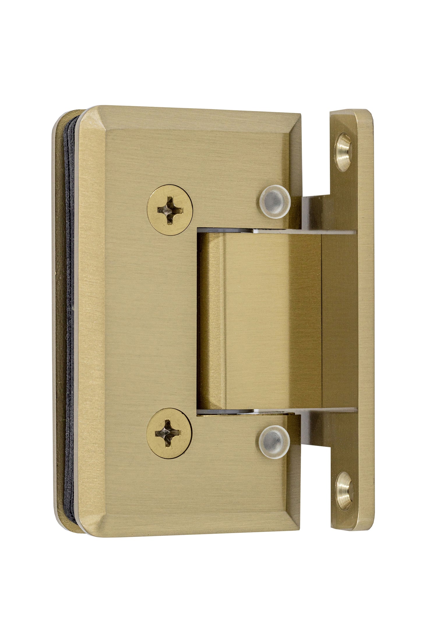 4120 - Heavy-Duty Adjustable Hinge with H-backplate, Beveled Edge