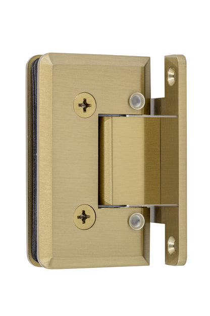 4120 - Heavy-Duty Adjustable Hinge with H-backplate, Beveled Edge