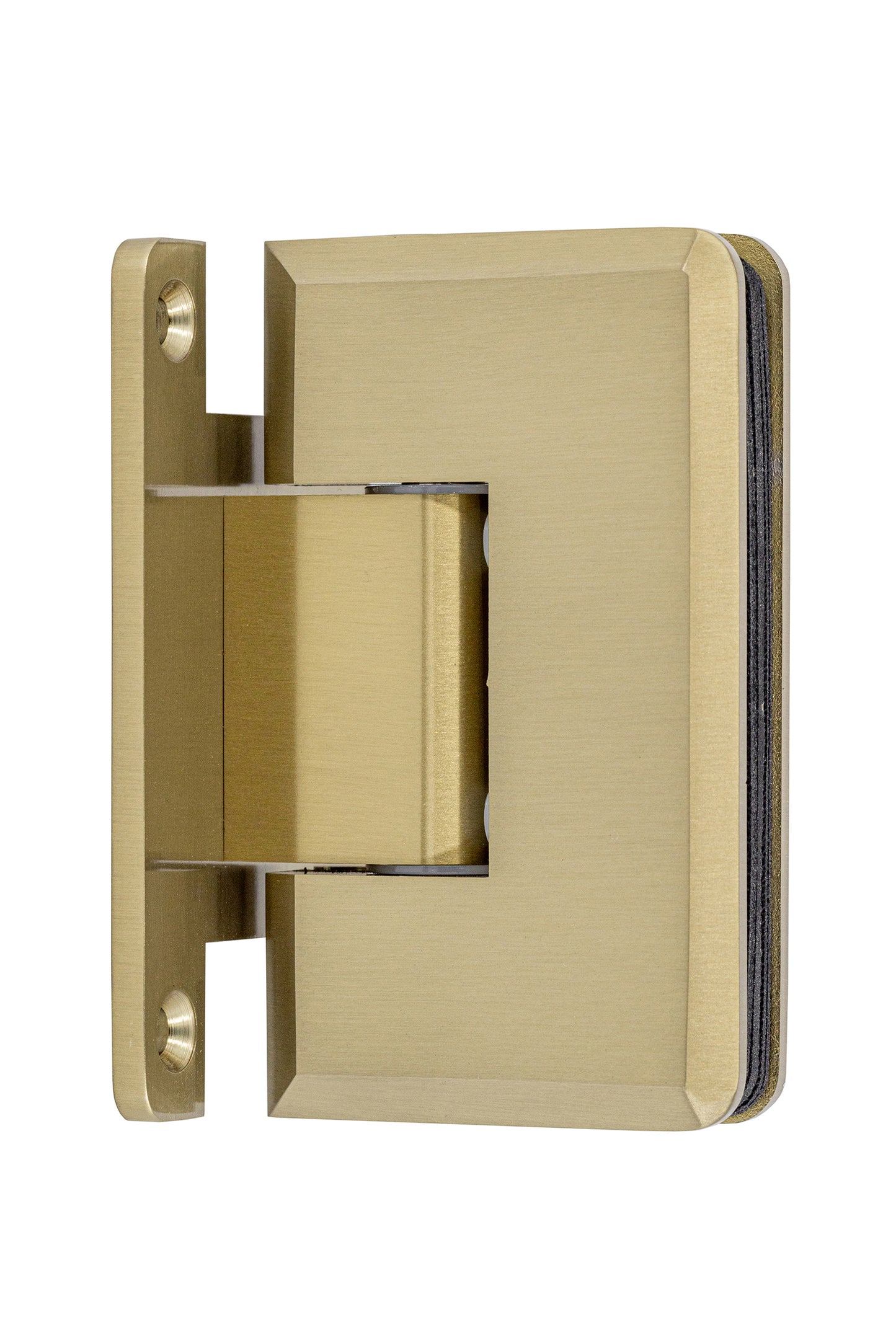 4120 - Heavy-Duty Adjustable Hinge with H-backplate, Beveled Edge