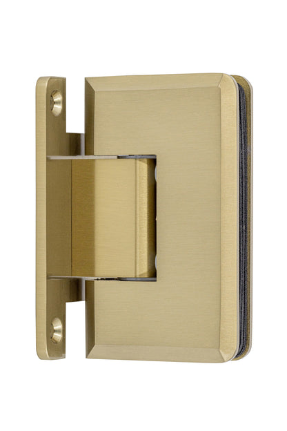 4120 - Heavy-Duty Adjustable Hinge with H-backplate, Beveled Edge