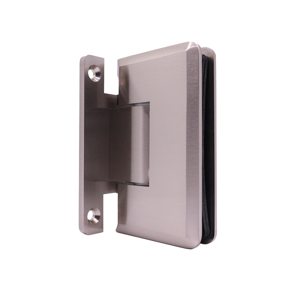 4120 - Heavy-Duty Adjustable Hinge with H-backplate, Beveled Edge