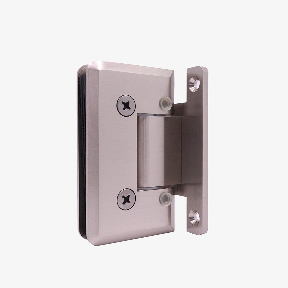 4120 - Heavy-Duty Adjustable Hinge with H-backplate, Beveled Edge