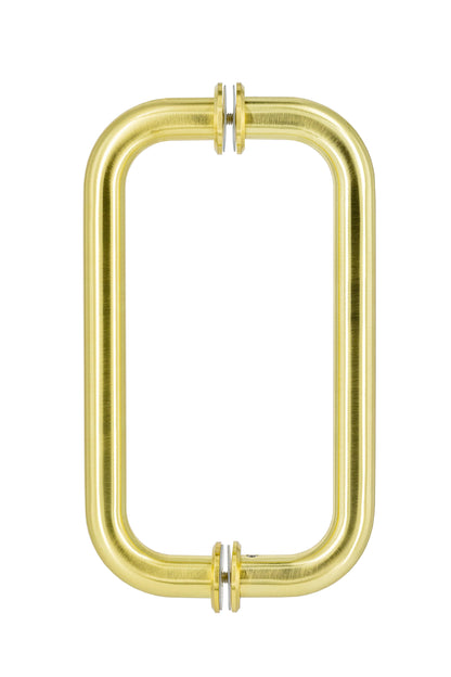 5800 - 8” BTB (Back-to-Back) C-Pull with Washers, Brass Fastener