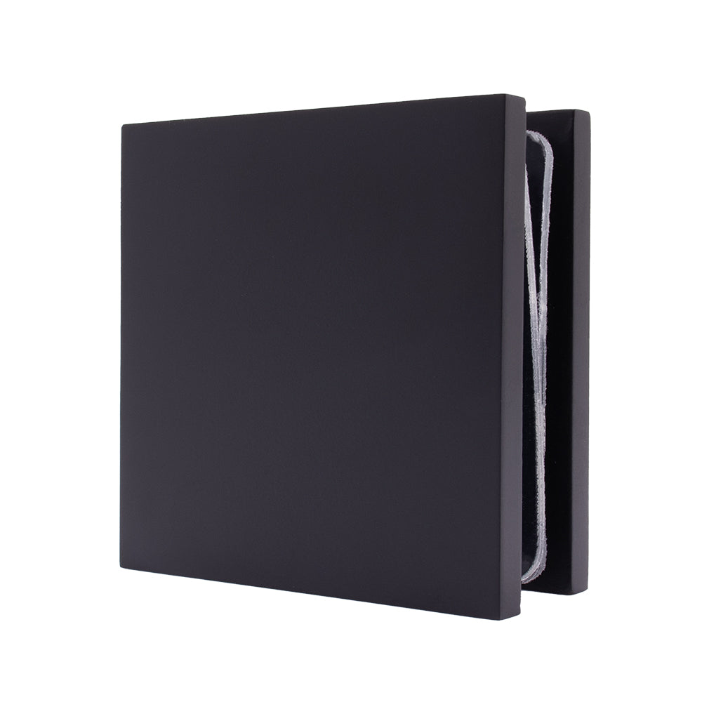 Fixed Panel U-Glass Clamp, Straight Edge - Matte Black