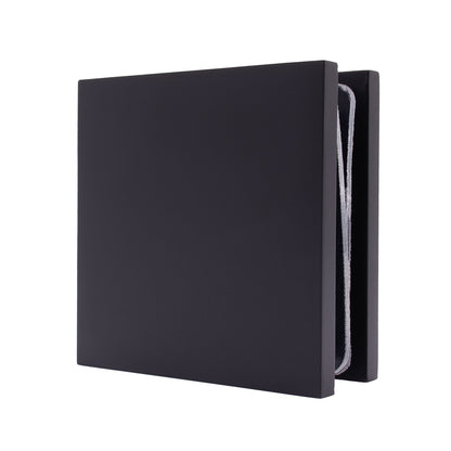 Fixed Panel U-Glass Clamp, Straight Edge - Matte Black