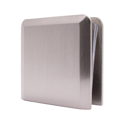 8020 - Fixed Panel U-Glass Clamp (Hole-in-Glass), Beveled Edge