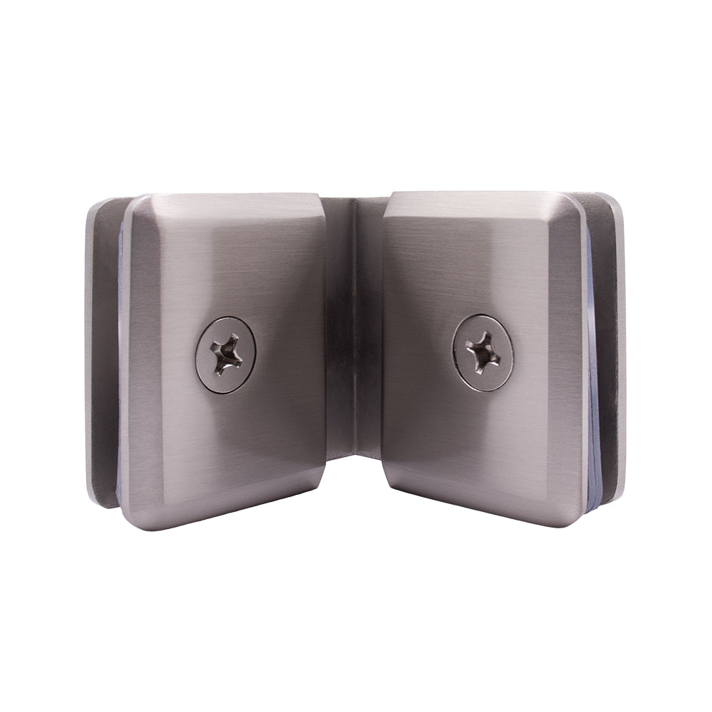 809012 - 90° Glass-to-Glass Clamp, Beveled Edge