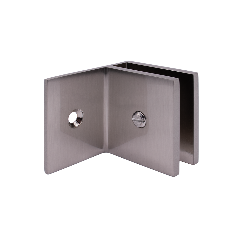 8701 - HD Wall Mount Glass Clamp w/Leg, Straight Edge
